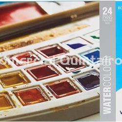 Acuarelas Van Gogh 24 medias pastilla + pincel - Imagen 1