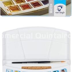 Acuarelas Van Gogh 24 medias pastilla + pincel - Imagen 2