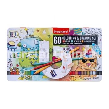 BRUYNZEEL 60 LÁPICES DE COLOR PEQUEÑO ARTISTA - Imagen 1