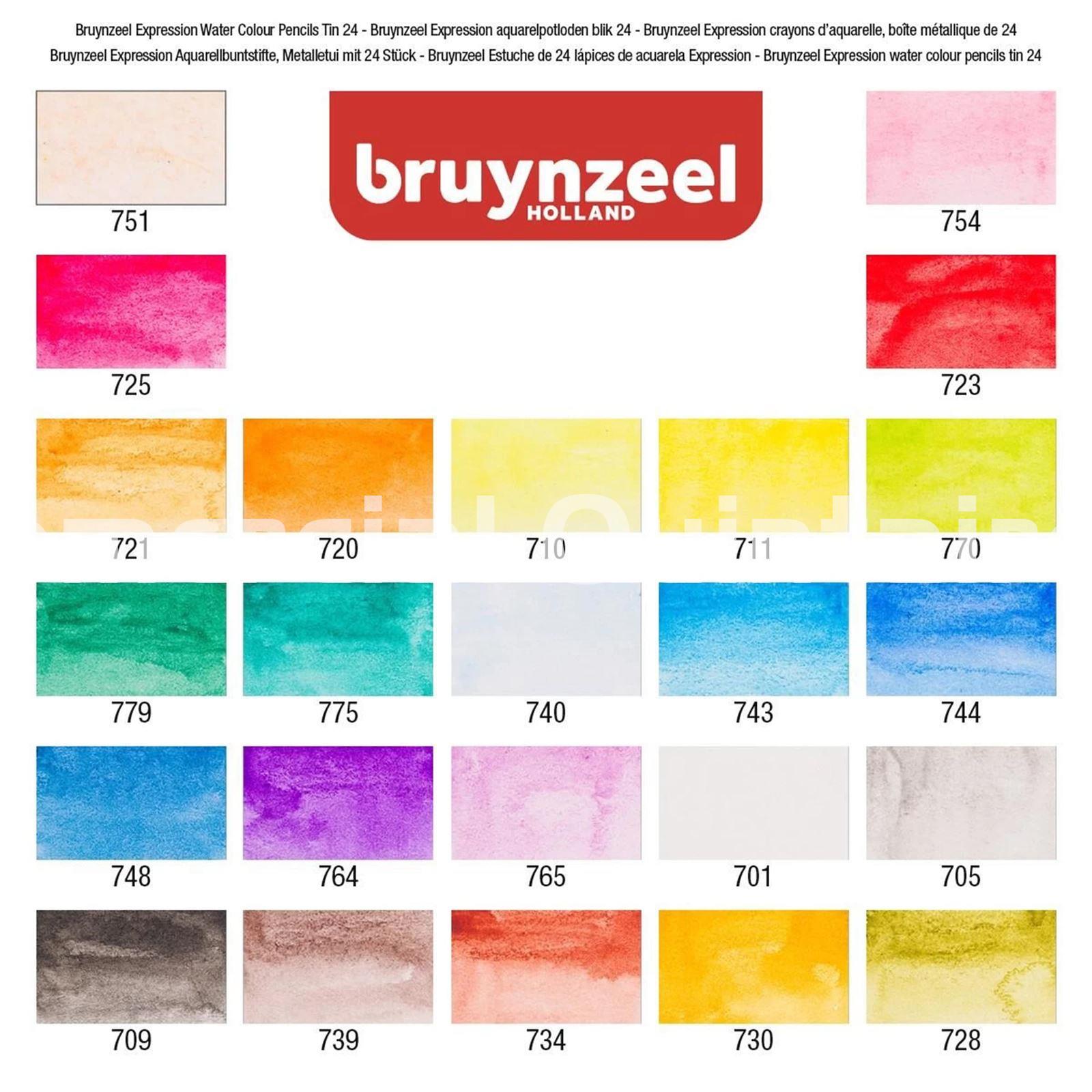 BRUYNZEEL Estuche de 24 lápices de acuarela Expression - Imagen 2