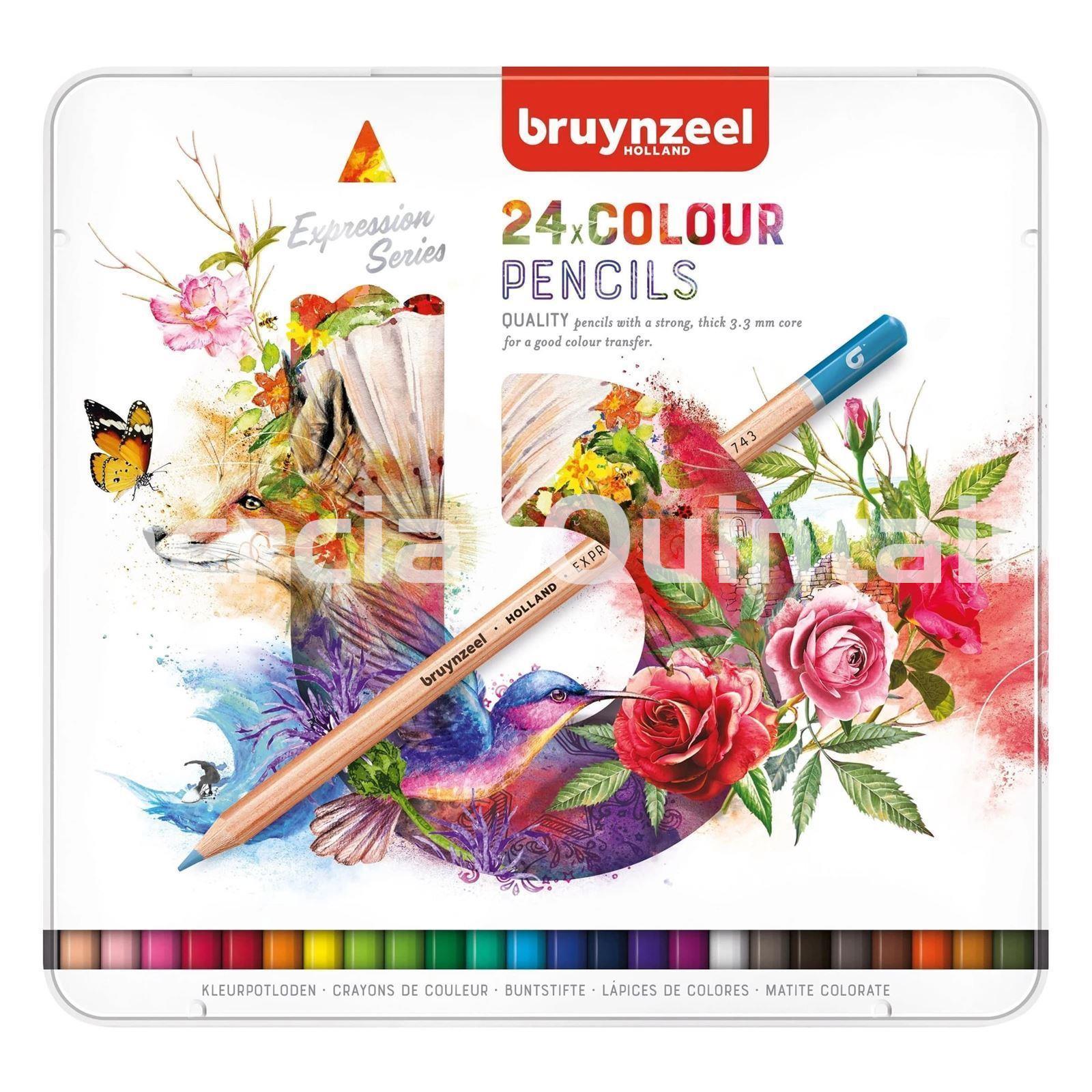 BRUYNZEEL Estuche de 24 lápices de color Expression - Imagen 1