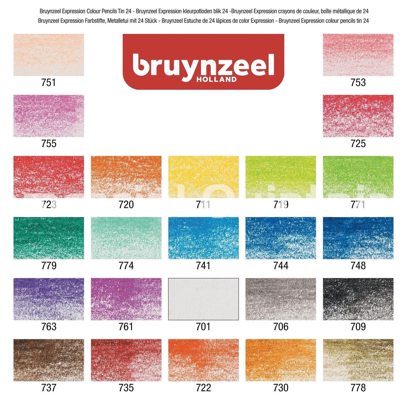 BRUYNZEEL Estuche de 24 lápices de color Expression - Imagen 2