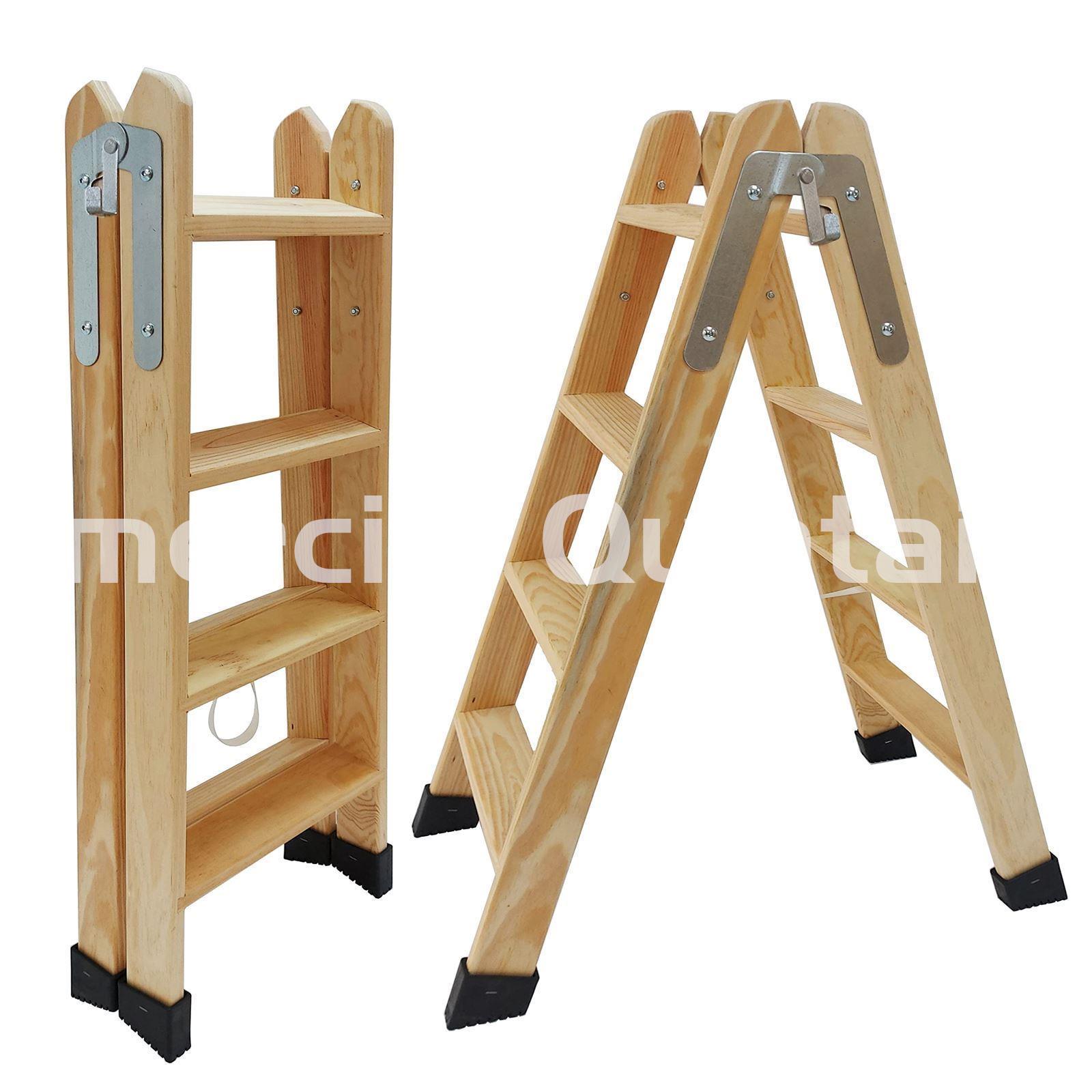 ESCALERA MADERA HOMOLOGADA 4 PELDAÑOS - Imagen 1