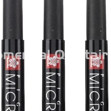 SAKURA Pigma Micron Set + estuche 3 tamaños negro. Black & Gold Edition - Imagen 1