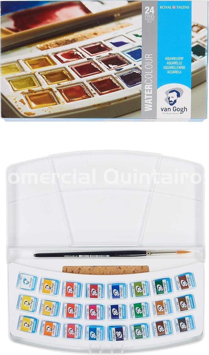 TALENS ACUARELAS VAN GOGH 24 PASTILLAS + PINCEL - Imagen 2