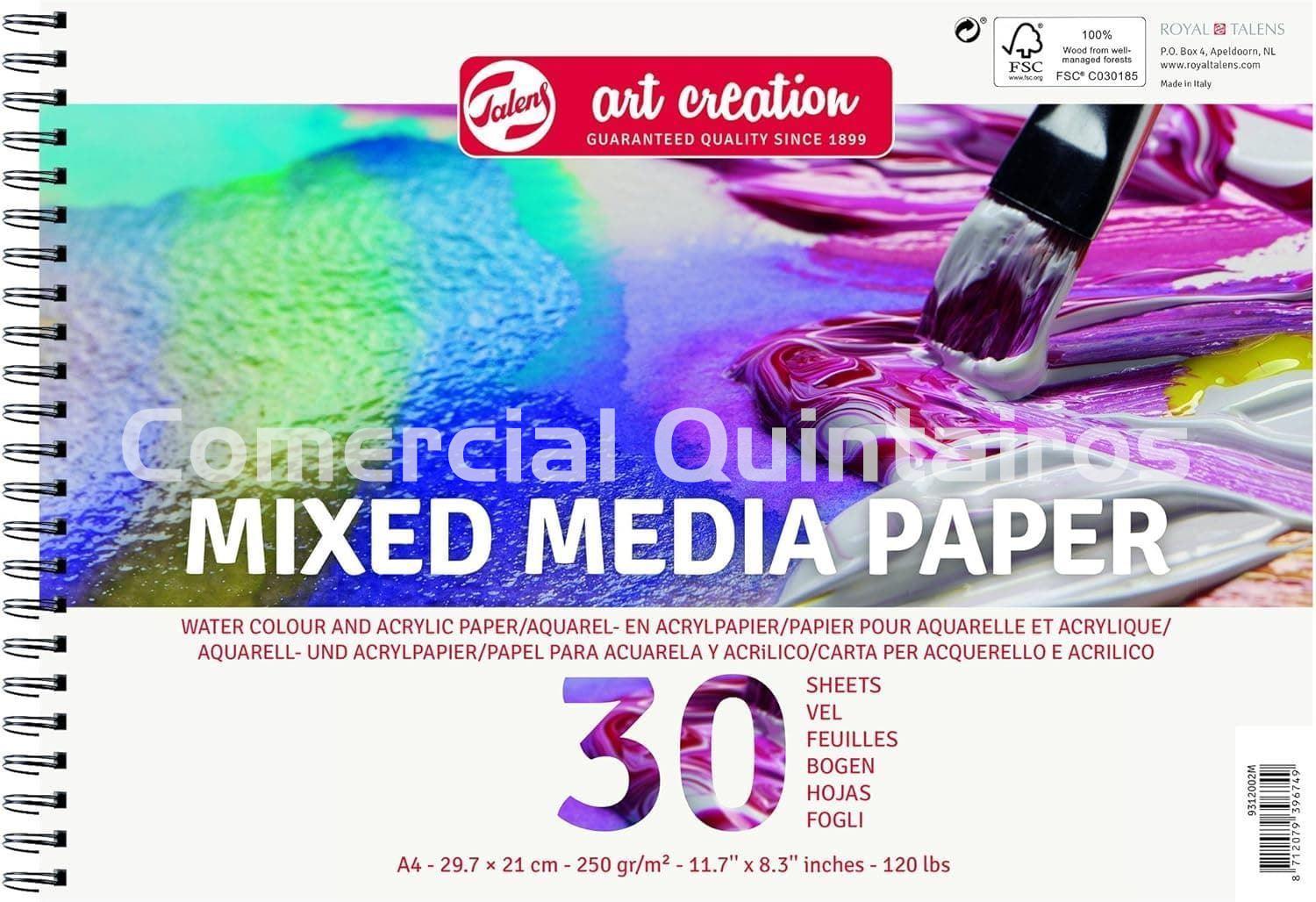 TALENS ART CREATION BLOC TECNICAS MIXTAS A4. 30 Hojas - Imagen 1