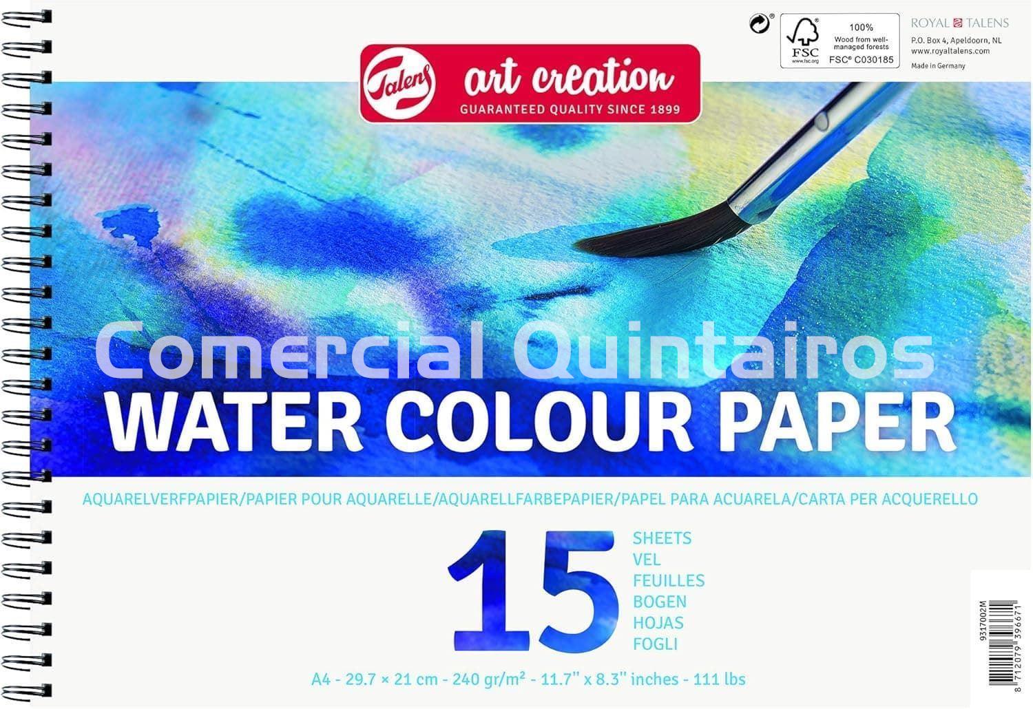 TALENS ART CREATION PAPEL ACUARELA A4, 15 Hojas - Imagen 1