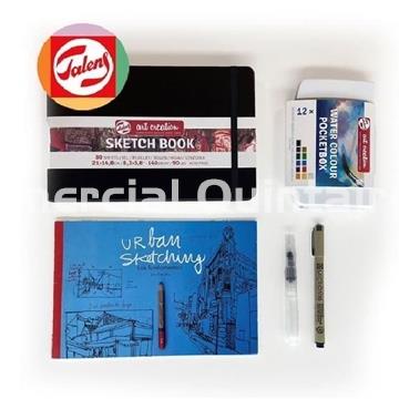 TALENS SET URBAN SKETCHING NEGRO CON SWASKY - Imagen 2