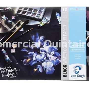 TALENS VAN GOGH BLOC ACUARELA NEGRO 12 H. 360 GR - Imagen 1