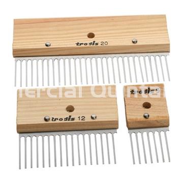 TRODIS Juego 3 peines rayar púa plana - Imagen 1